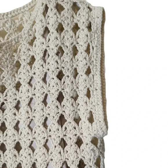 Eleven Six Crochet Midi Dress White Lotus Quiet Luxury Resortwear - Picture 7 of 14